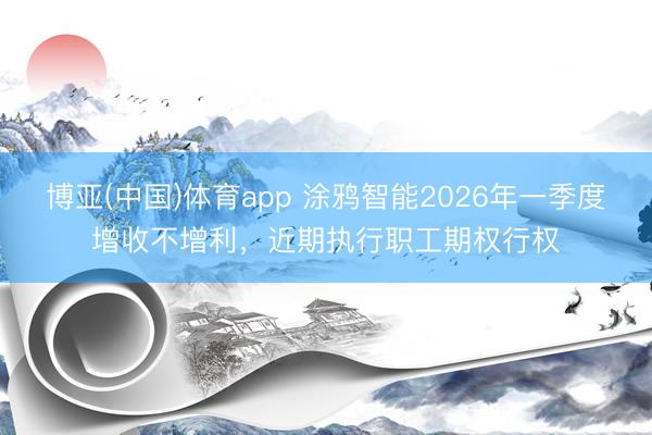 博亚(中国)体育app 涂鸦智能2026年一季度增收不增利，近期执行职工期权行权