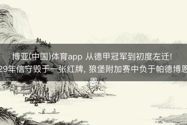 博亚(中国)体育app 从德甲冠军到初度左迁! 29年信守毁于一张红牌， 狼堡附加赛中负于帕德博恩