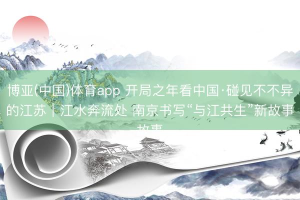 博亚(中国)体育app 开局之年看中国·碰见不不异的江苏｜江水奔流处 南京书写“与江共生”新故事