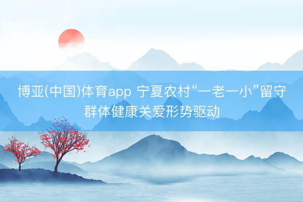 博亚(中国)体育app 宁夏农村“一老一小”留守群体健康关爱形势驱动